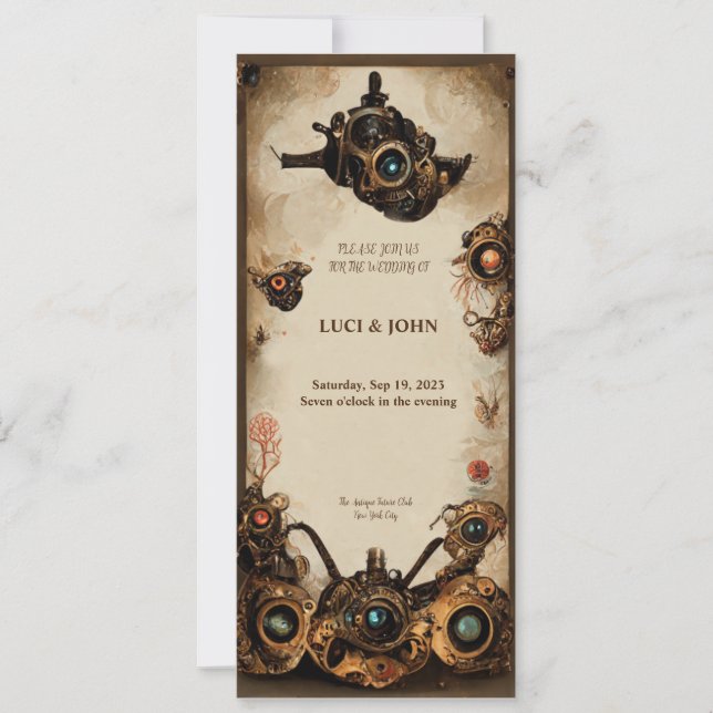 Steampunk Wedding Invitation (Front)