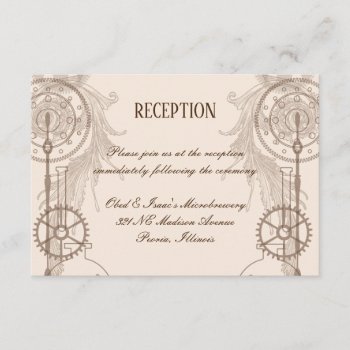 Steampunk Wedding Reception Invitation by goskell at Zazzle