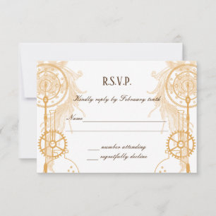 Steampunk Wedding RSVP Invitation