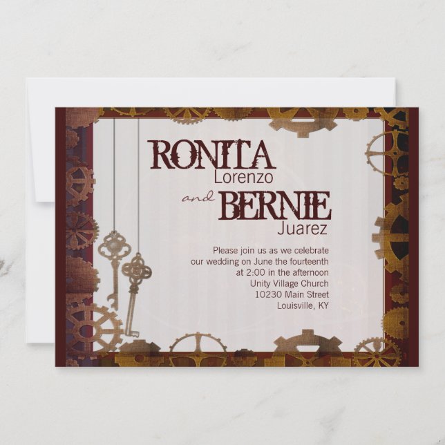 Steampunk wedding template (Front)