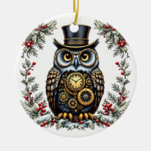 Steampunk Weihnachts-Eule