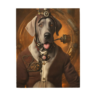 Steampunk Weimaraner Wood Wall Art