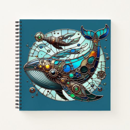 Steampunk Whale Spiral Notebook