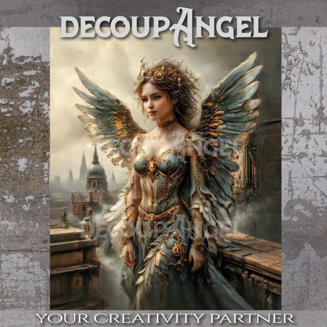Steampunk Winged Guardian Decoupage Tissue Paper (Creator Uploaded)