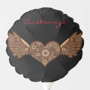 Steampunk Winged Heart with Gears Thunder_Cove Balloon