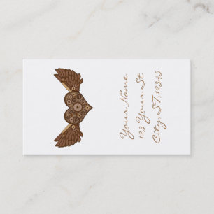 Steampunk Winged Heart with Gears Thunder_Cove Business Card