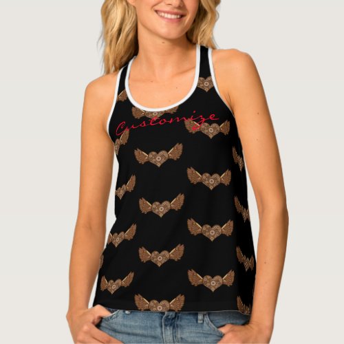 Steampunk Winged Heart with Gears Thunder_Cove Tank Top