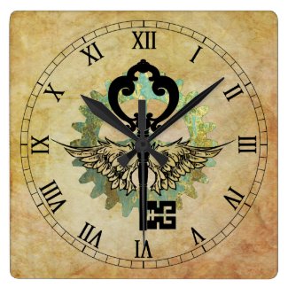 Steampunk Winged Key & Cog Wheel