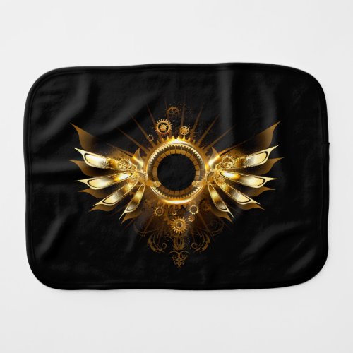 Steampunk wings baby burp cloth