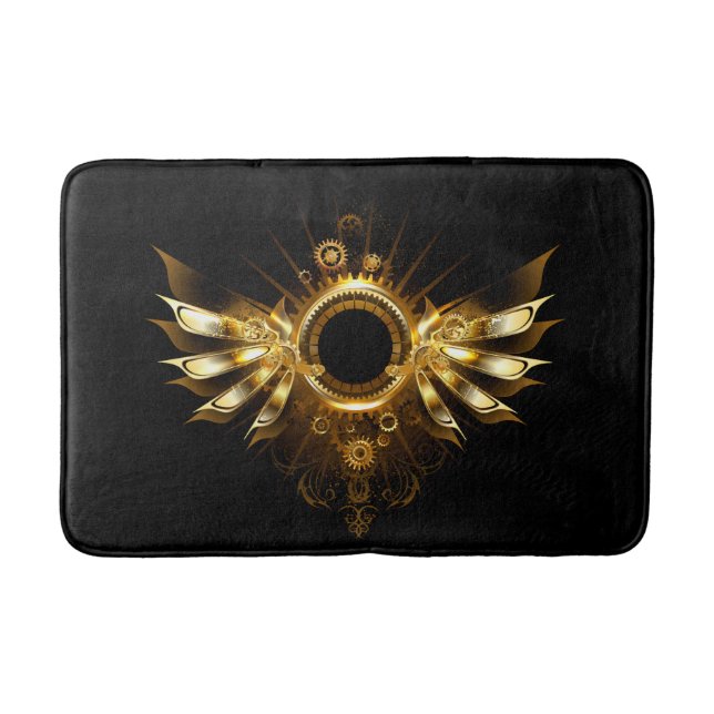 Steampunk wings bath mat (Front)