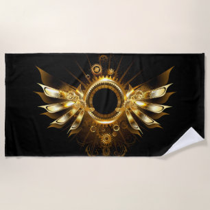 Steampunk wings beach towel
