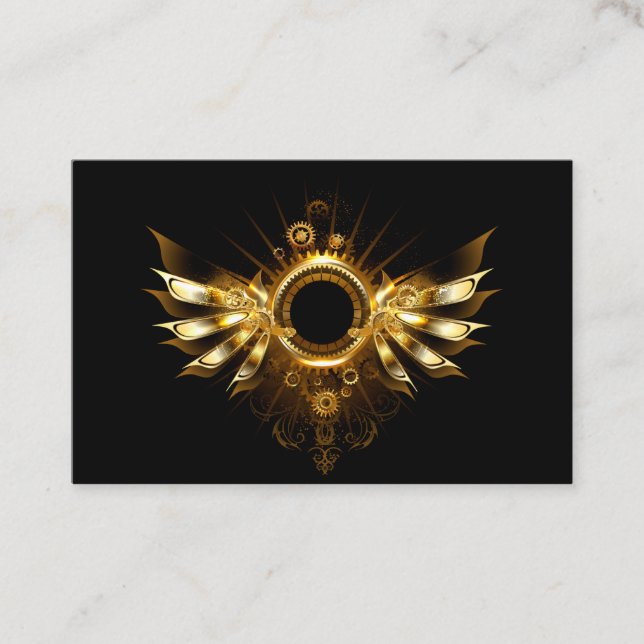 Steampunk wings business card (Front)
