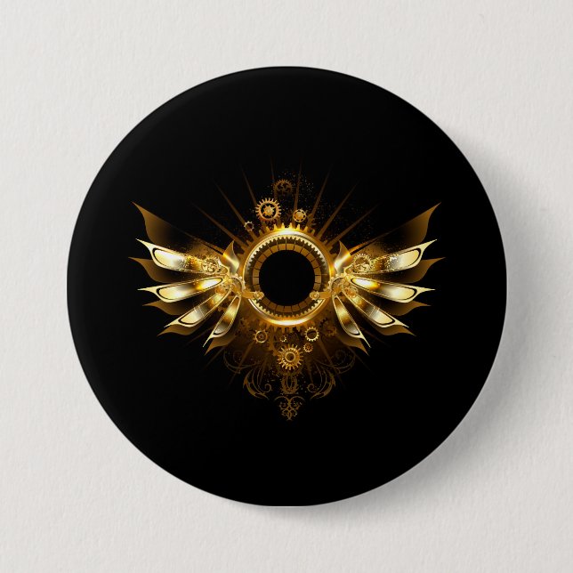 Steampunk wings button (Front)