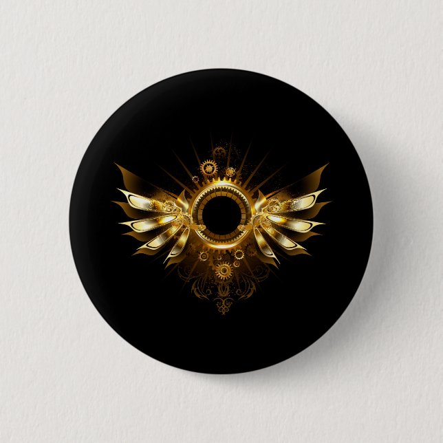Steampunk wings button (Front)