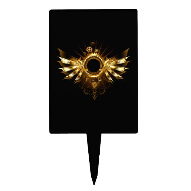 Steampunk wings cake topper (Front)