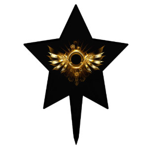 Steampunk wings cake topper