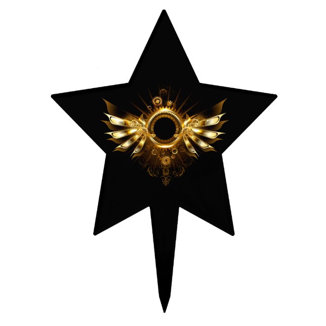 Steampunk wings cake topper (Front)