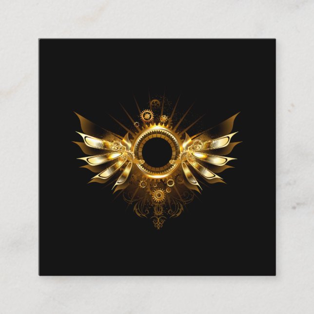 Steampunk wings calling card (Front)