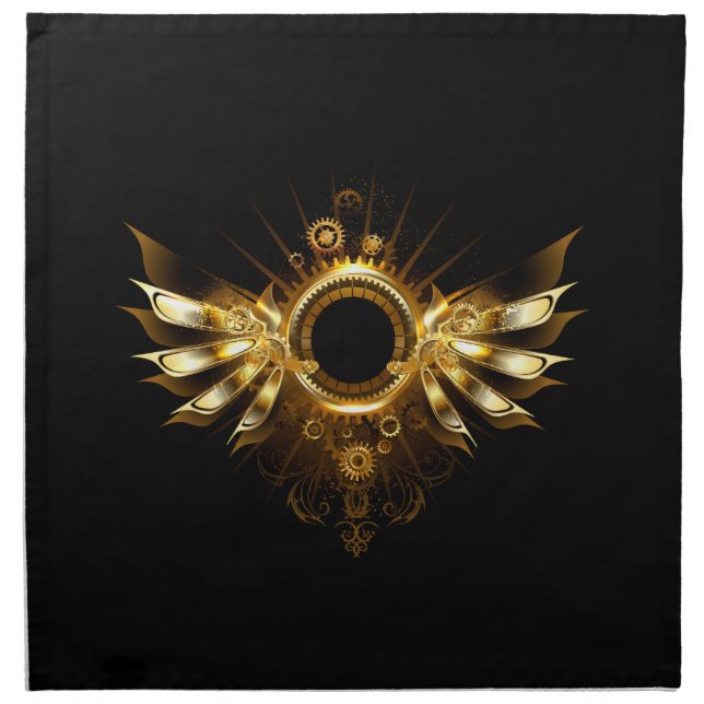 Steampunk wings cloth napkin (Front)