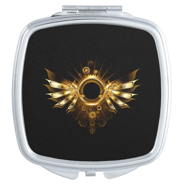 Steampunk wings compact mirror (Front)