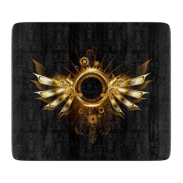 Steampunk wings cutting board (Front)