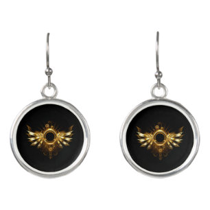 Steampunk wings earrings