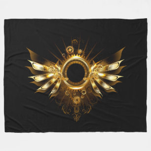 Steampunk wings fleece blanket