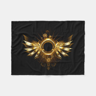 Steampunk wings fleece blanket