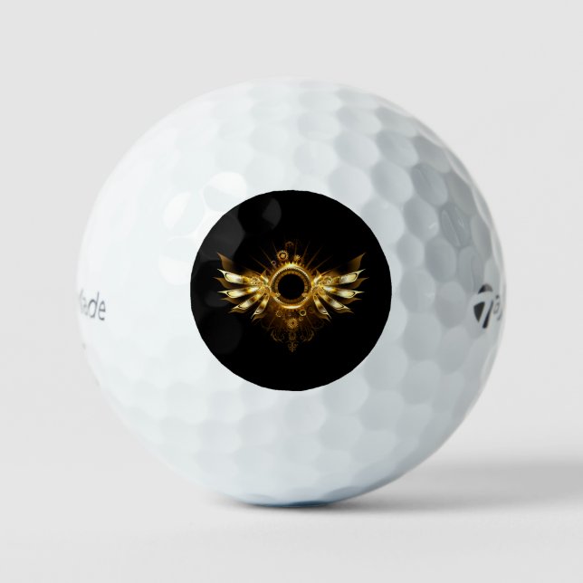 Steampunk wings golf balls (Front)
