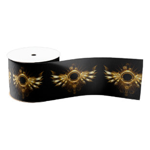 Steampunk wings grosgrain ribbon