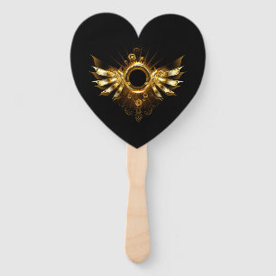 Steampunk wings hand fan