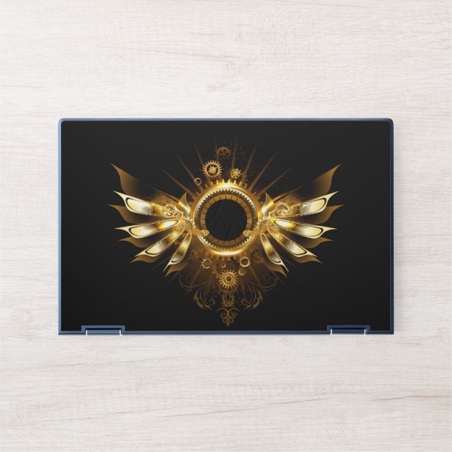Steampunk wings HP laptop skin (Front)