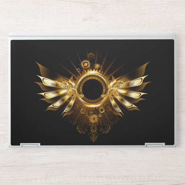 Steampunk wings HP laptop skin (Front)