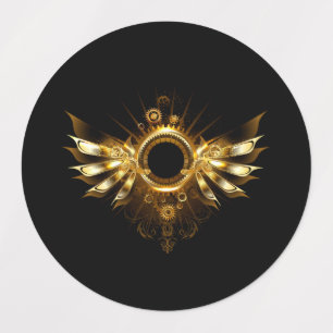 Steampunk wings kids' labels