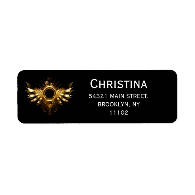 Steampunk wings label (Front)