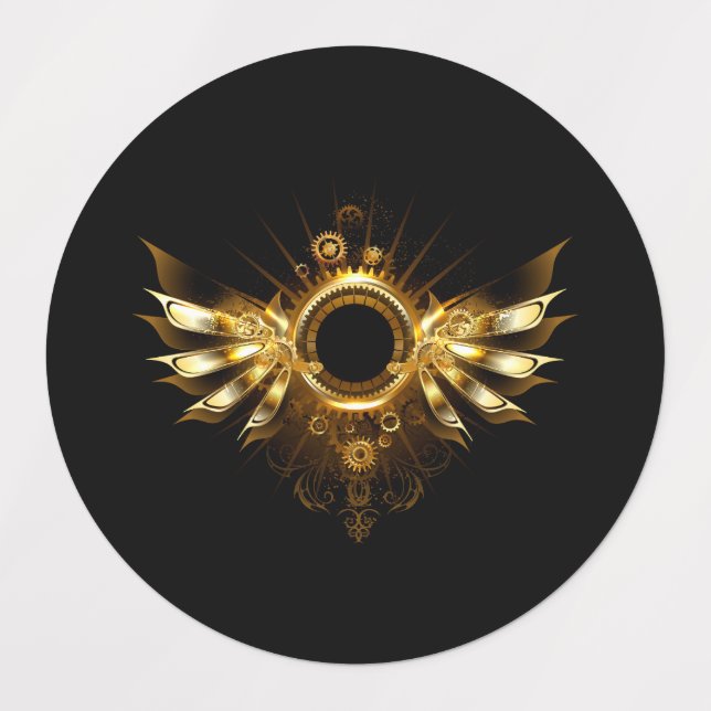 Steampunk wings labels (Design 1)