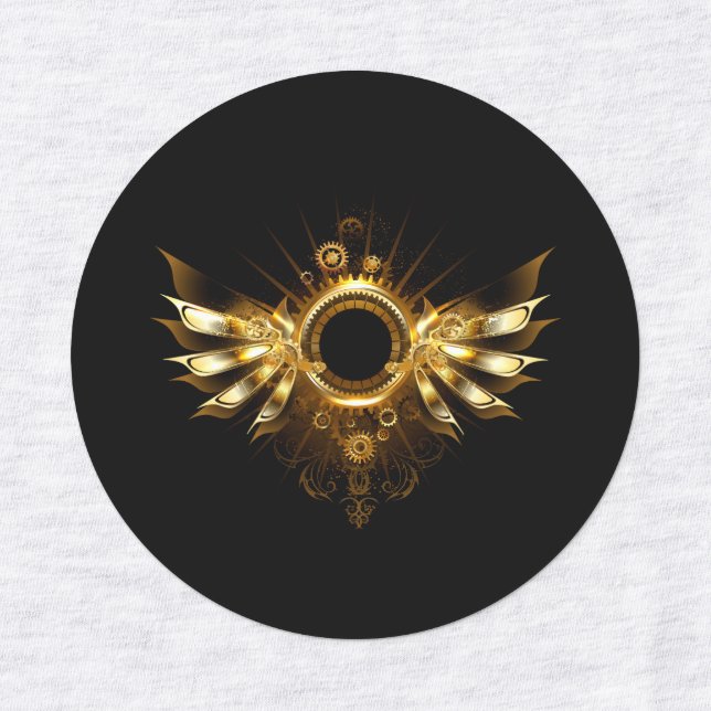 Steampunk wings labels (Design 1)