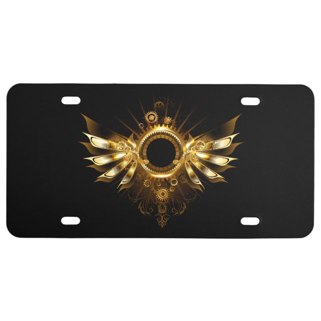 Steampunk wings license plate (Front)
