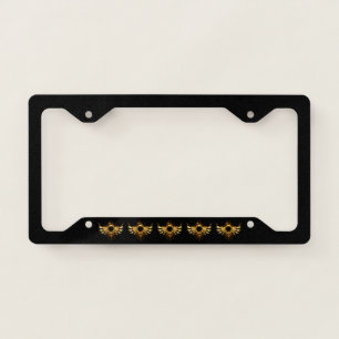 Steampunk wings license plate frame