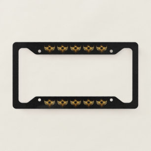 Steampunk wings license plate frame