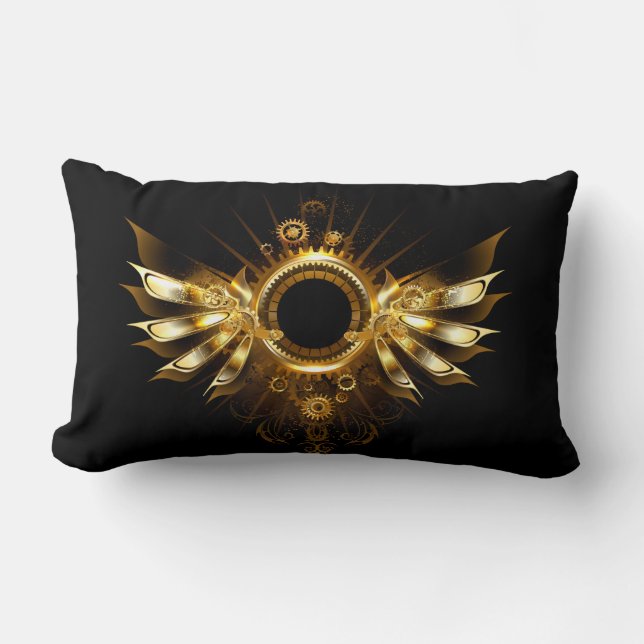 Steampunk wings lumbar pillow (Front)