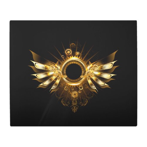 Steampunk wings metal print