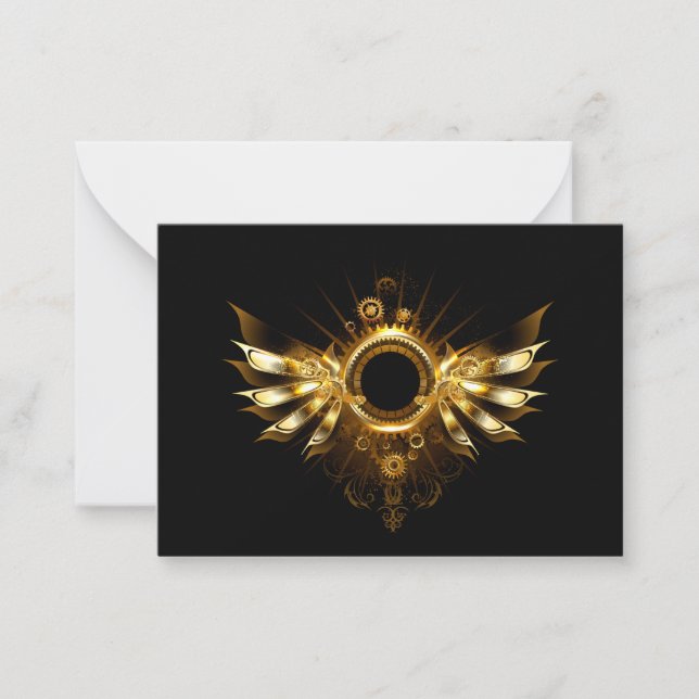 Steampunk wings note card (Front)