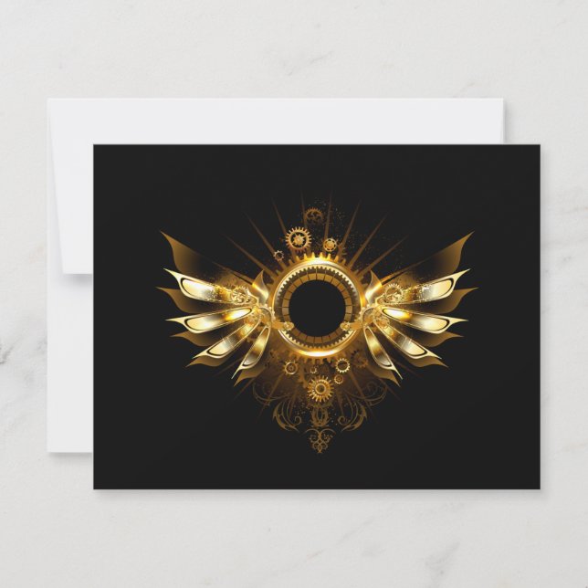 Steampunk wings note card (Front)