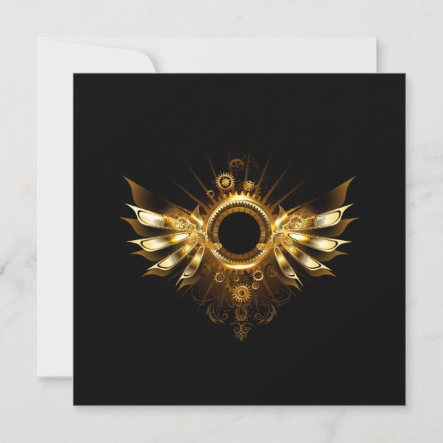 Steampunk wings note card (Front)