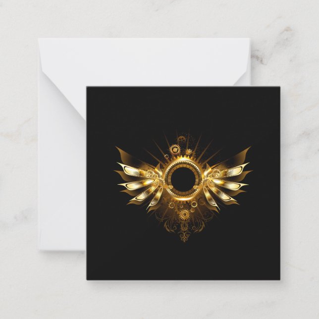 Steampunk wings note card (Front)