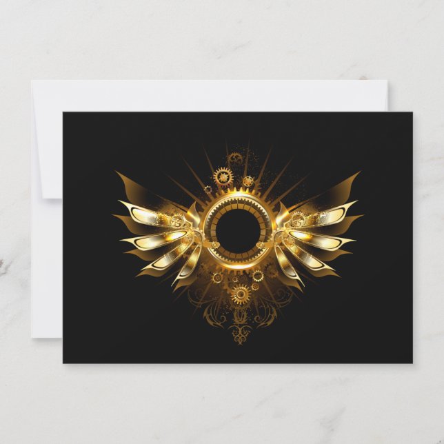 Steampunk wings note card (Front)