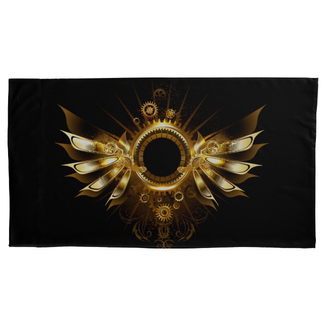 Steampunk wings pillow case (Front)