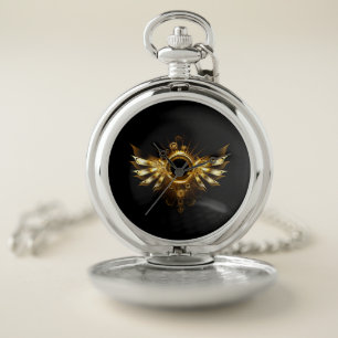 Steampunk wings pocket watch