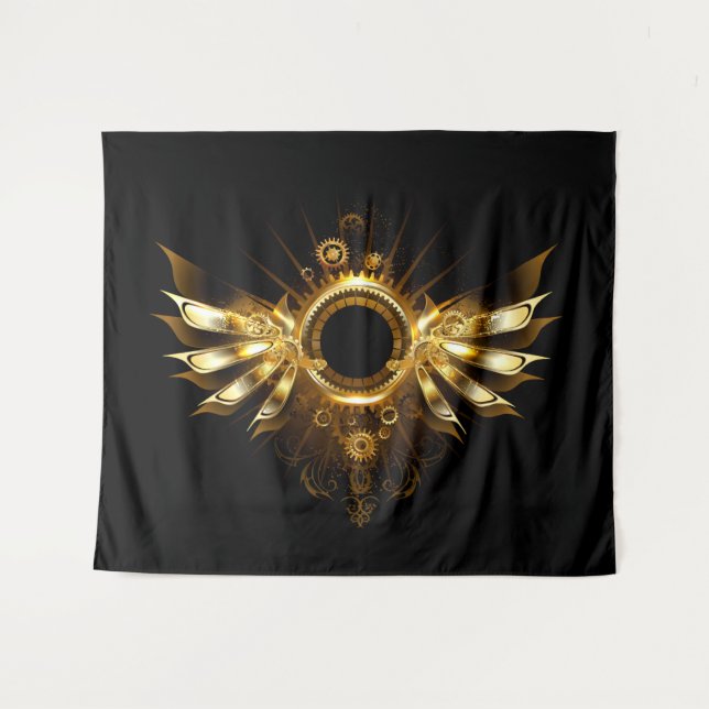 Steampunk wings tapestry (Front (Horizontal))